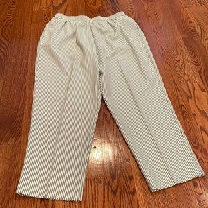 Bon Worth green sear sucker petite pants